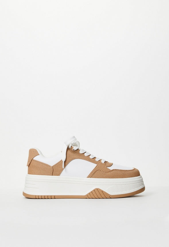 Billie Court Sneaker Light Camel/ Bright White