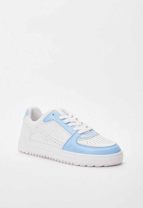 Skyler Court Sneaker White/ Light Blue