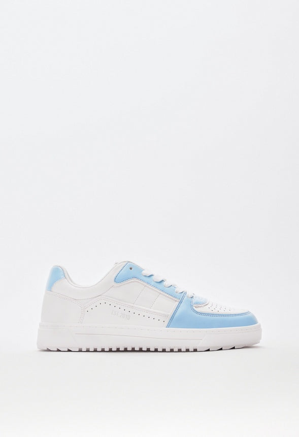 Skyler Court Sneaker White/ Light Blue