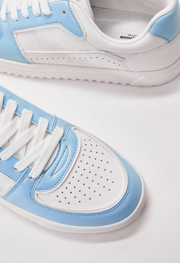 Skyler Court Sneaker White/ Light Blue