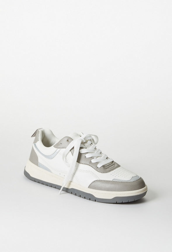 Regina Court Sneaker Bright White/ Vapor Blue/ Silver