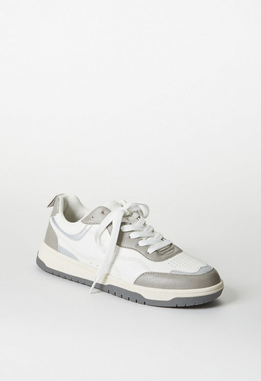 Regina Court Sneaker Bright White/ Vapor Blue/ Silver