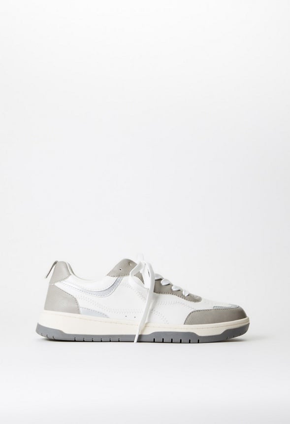 Regina Court Sneaker Bright White/ Vapor Blue/ Silver