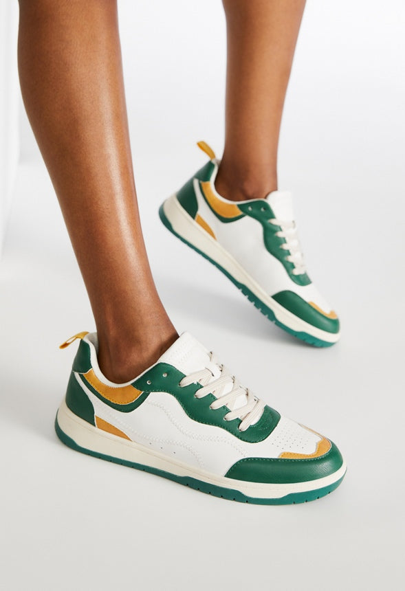 Regina Court Sneaker Dark Green Multi