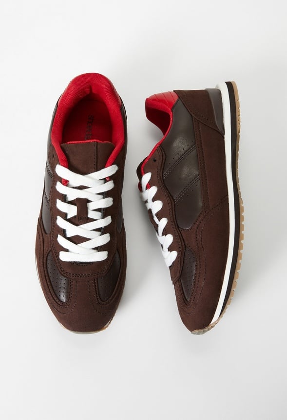 Sade Athletic Sneaker Coffee/ Salsa Red
