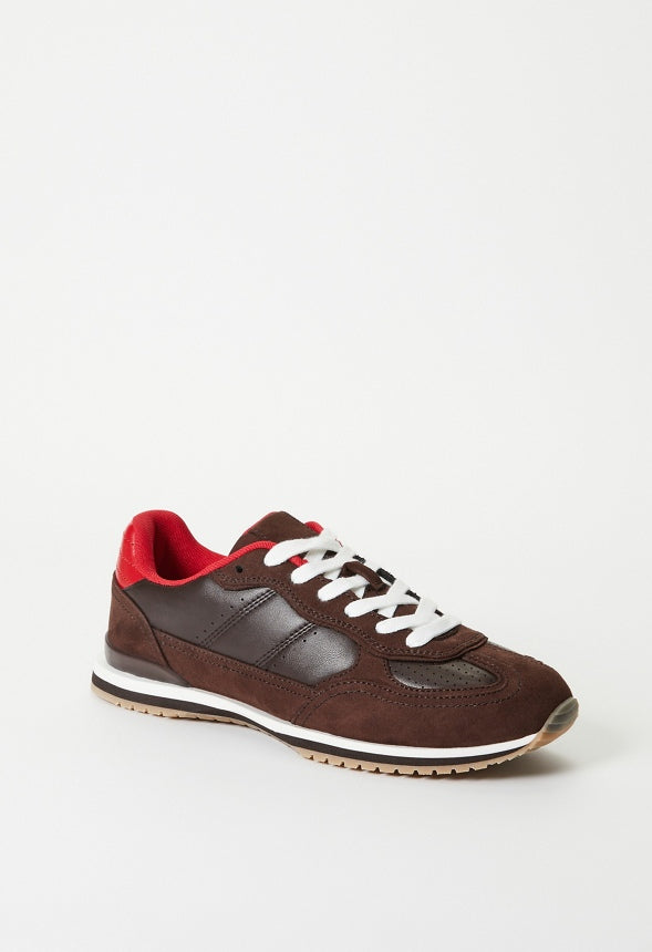 Sade Athletic Sneaker Coffee/ Salsa Red