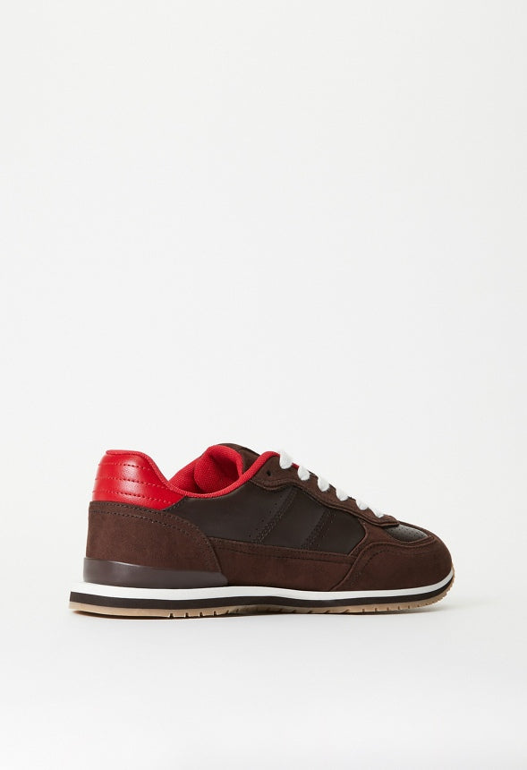 Sade Athletic Sneaker Coffee/ Salsa Red