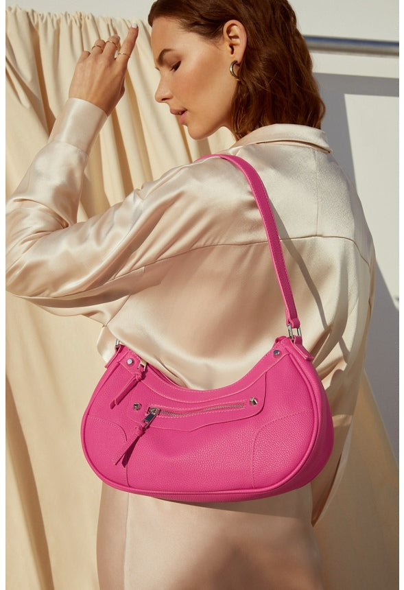 MOTO SHOULDER BAG Fuchsia