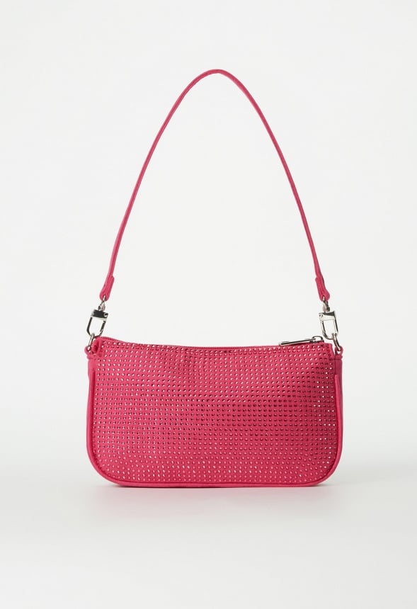 Convertible Shoulder Bag Pink Metallic