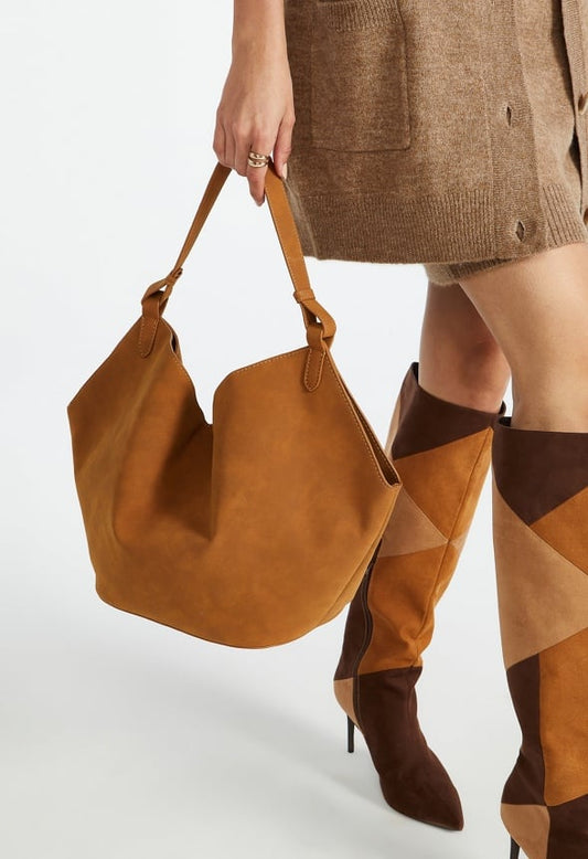Slouchy Hobo Bag Camel
