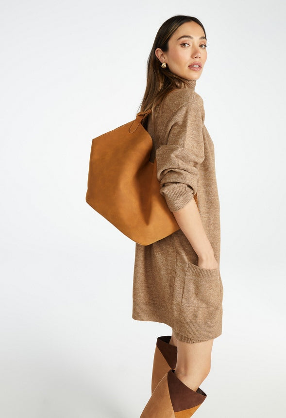 Slouchy Hobo Bag Camel