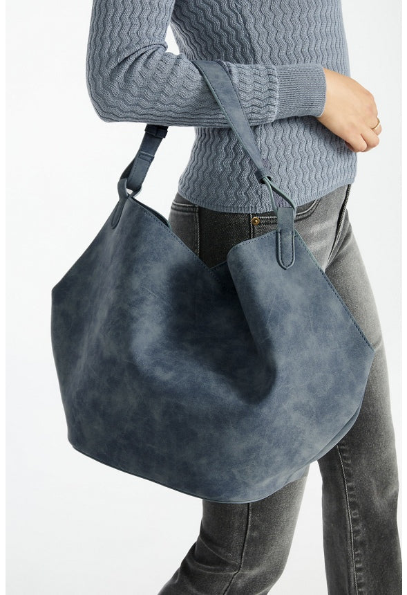 Slouchy Hobo Bag Stormy Blue