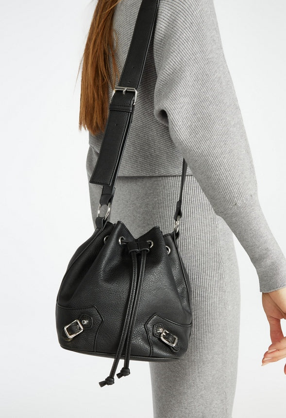 Moto Bucket Bag Black