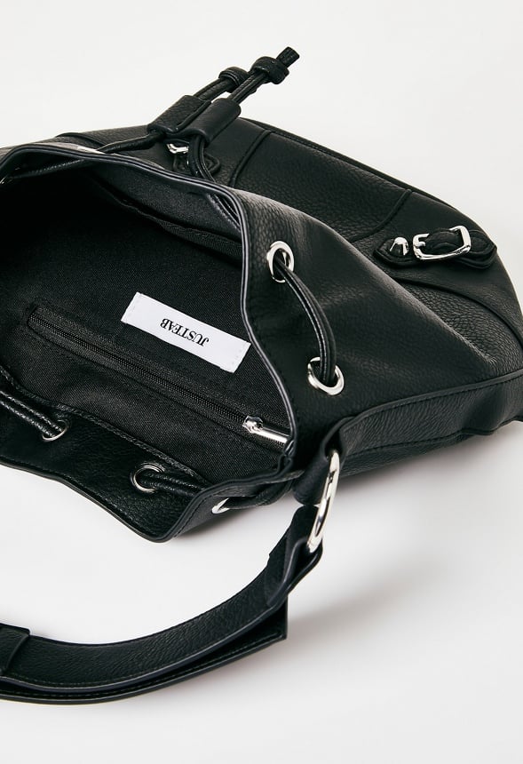 Moto Bucket Bag Black