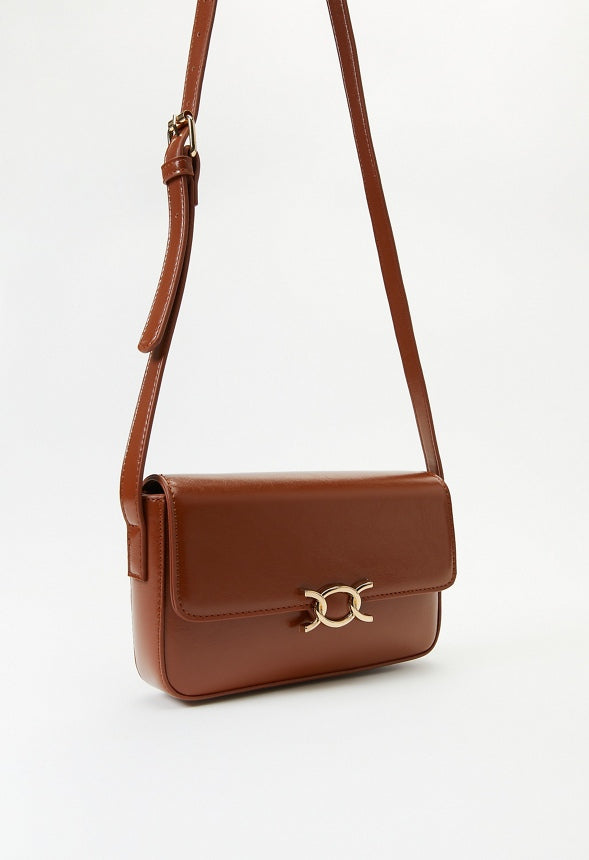 Chain Hardware Shoulder Bag French Oak