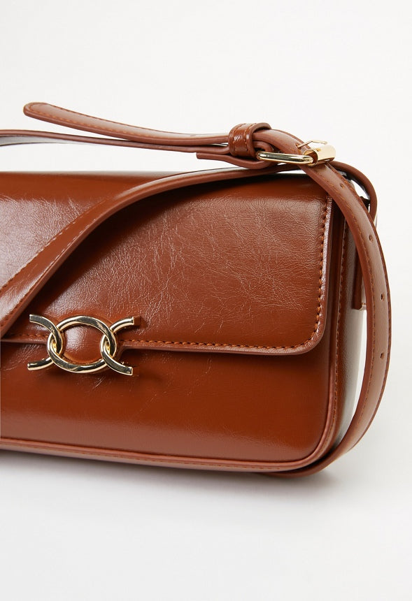 Chain Hardware Shoulder Bag French Oak