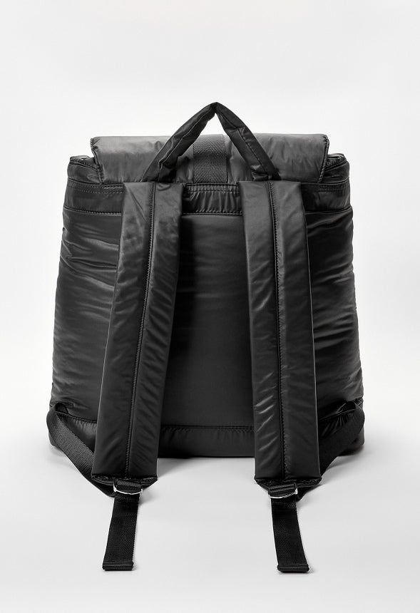 Multi Pocket Nylon Backpack Black