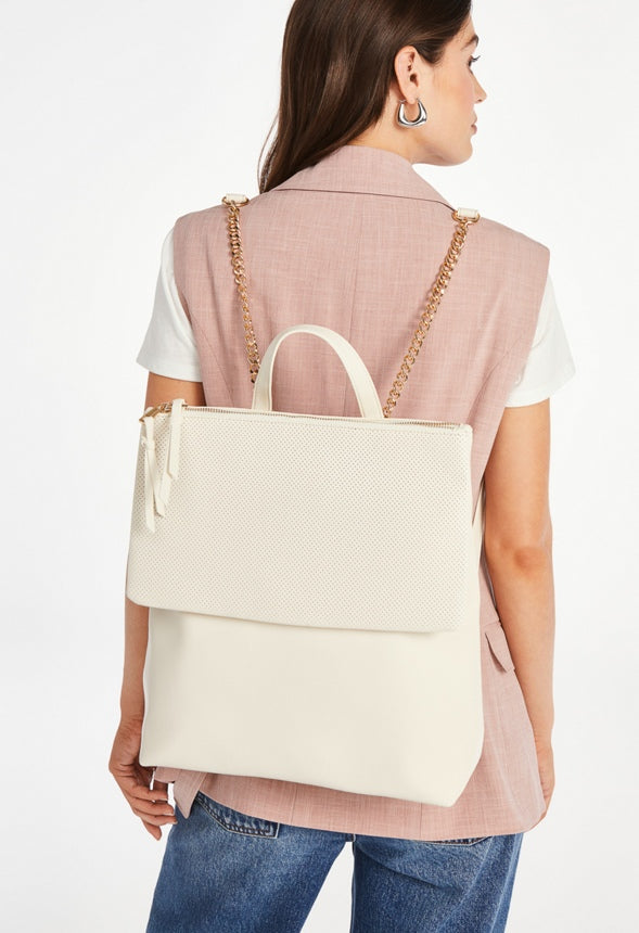 Front Pouch Backpack Birch White