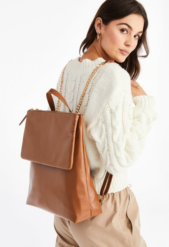 Front Pouch Backpack Camel