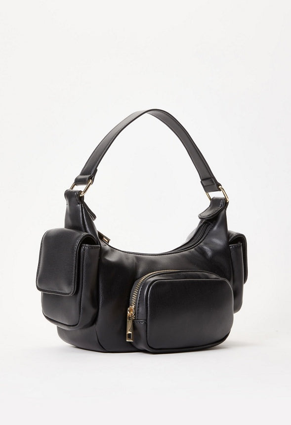 Pocket Shoulder Bag Black