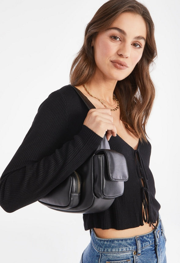Pocket Shoulder Bag Black