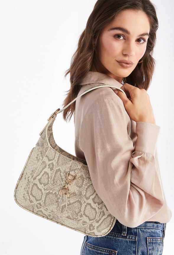 Metal Ornament Shoulder Bag Birch Roccia Snake