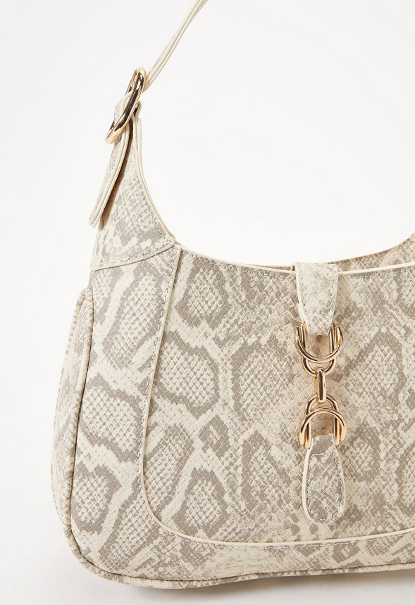 Metal Ornament Shoulder Bag Birch Roccia Snake