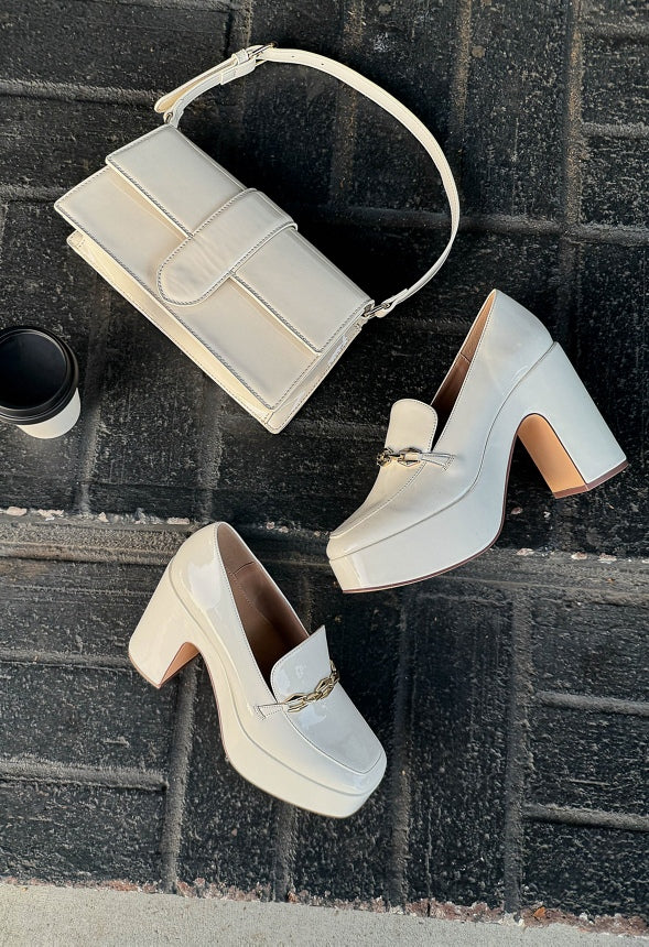 Flap Shoulder Bag Birch White