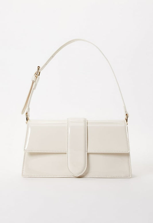 Flap Shoulder Bag Birch White