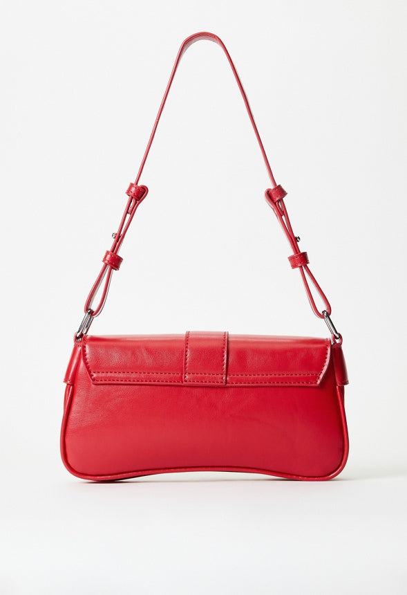 Modern Horsebit Shoulder Bag Salsa Red