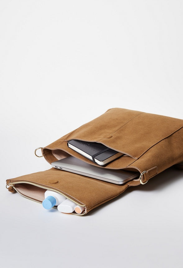 Zip Front Backpack Light Camel