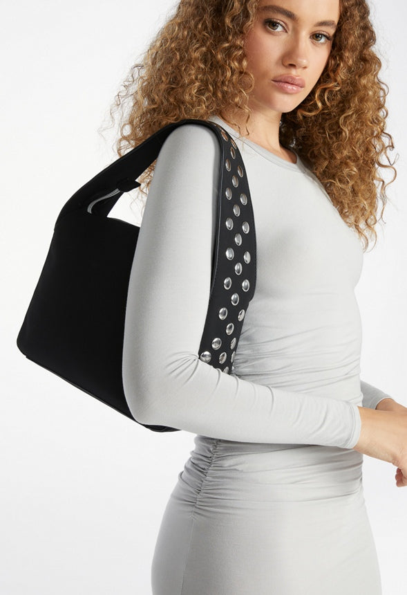 Studded Shoulder Bag Black