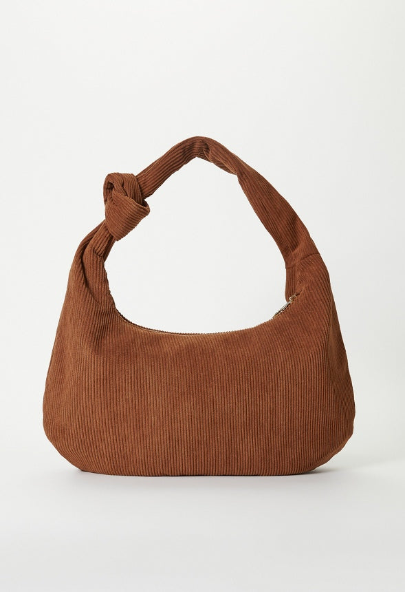 Knot Handle Shoulder Bag Caramel Cafe