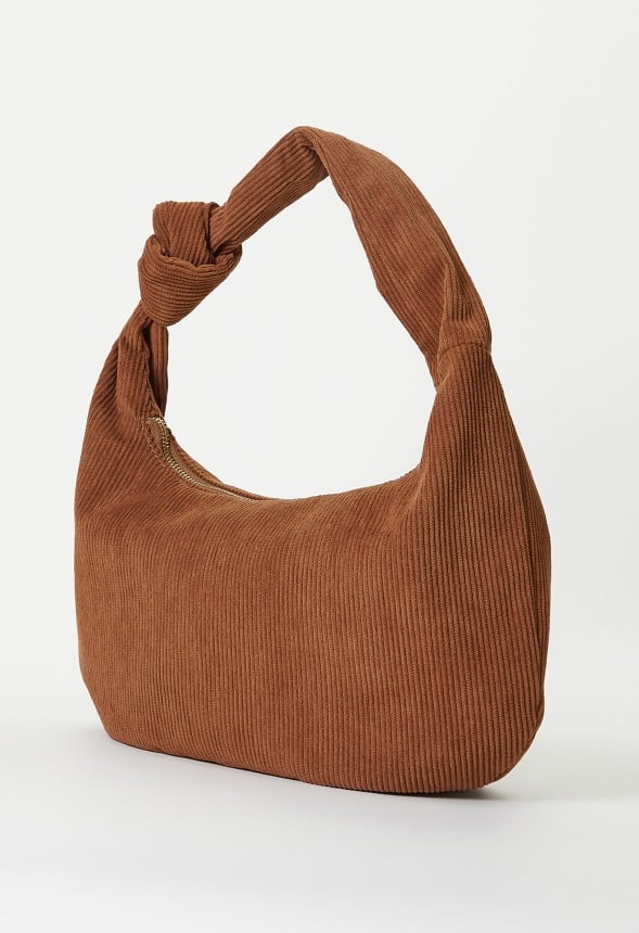 Knot Handle Shoulder Bag Caramel Cafe