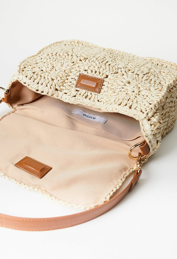 Crochet Shoulder Bag Birch White