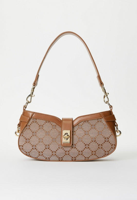 Jaquard Shoulder Bag Taupe