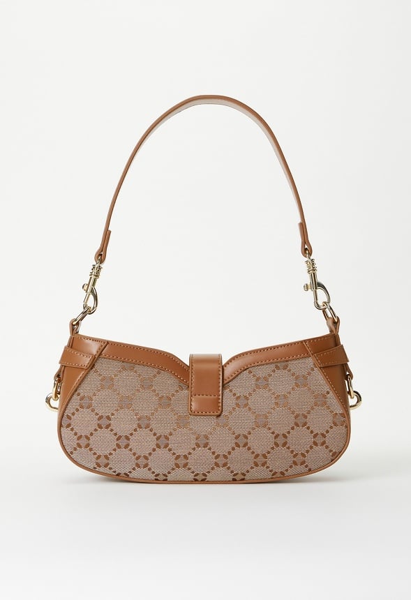 Jaquard Shoulder Bag Taupe