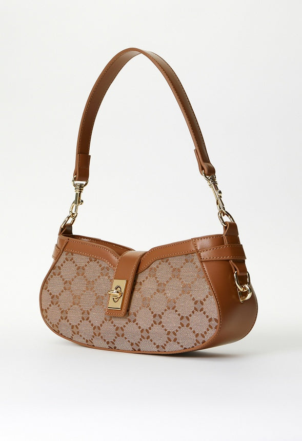 Jaquard Shoulder Bag Taupe