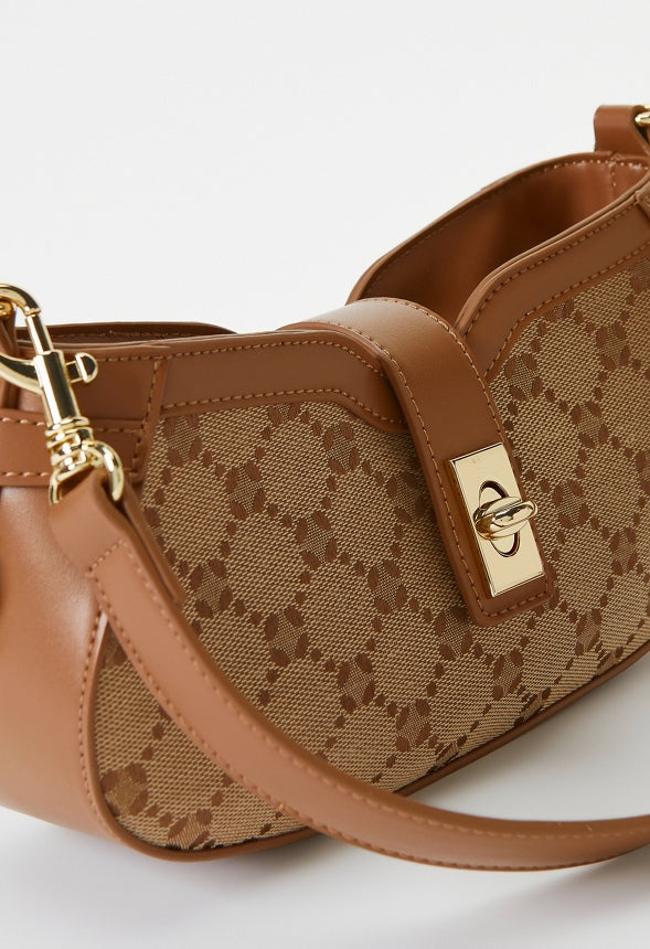 Jaquard Shoulder Bag Taupe