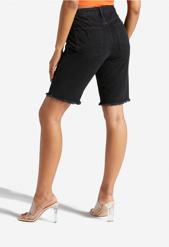 SOPH TUMMY TAMER BERMUDA DISTRESSED SHORT Coal