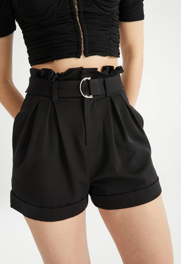 LIGHTWEIGHT PAPERBAG SHORT Black Caviar