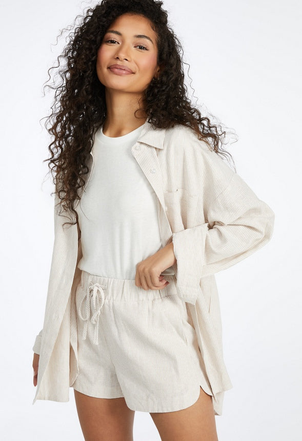 Pajama Style Shorts Doeskin/Marshmallow