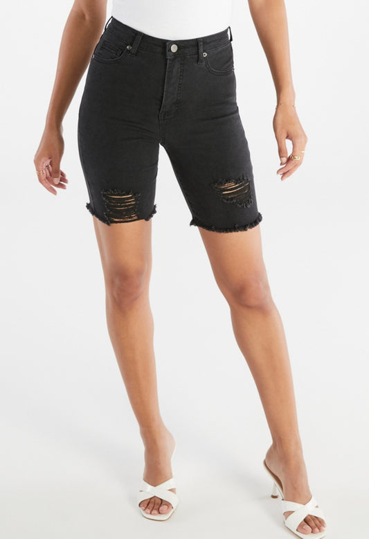Soph Tummy Tamer Bermuda Destroy Short Mascara