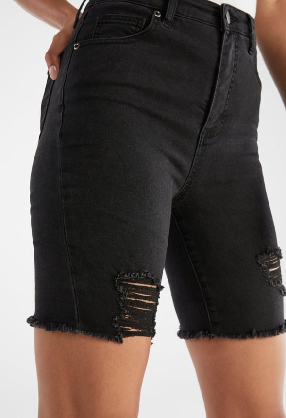 Soph Tummy Tamer Bermuda Destroy Short Mascara