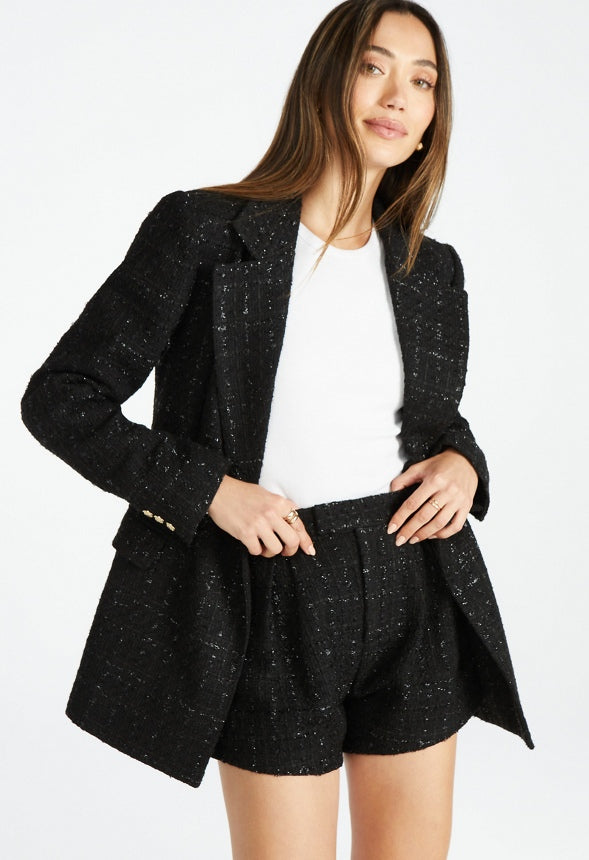 Tweed Short Black Caviar Tweed
