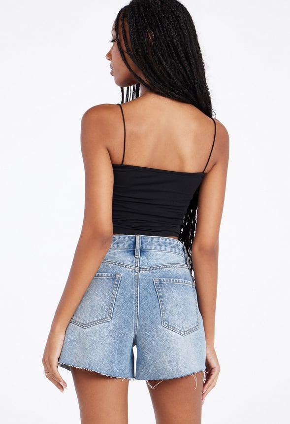 Mila Frayed Denim Shorts Divided