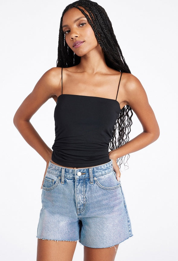 Mila Frayed Denim Shorts Divided