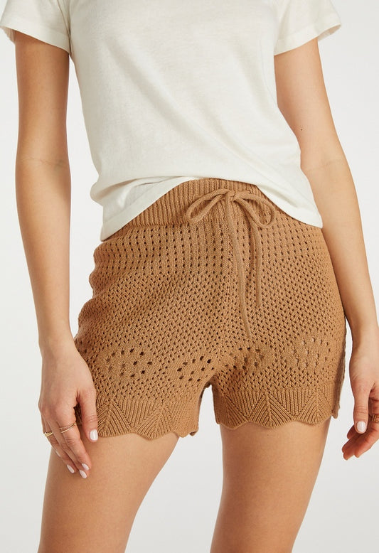 Crochet Shorts Taupe