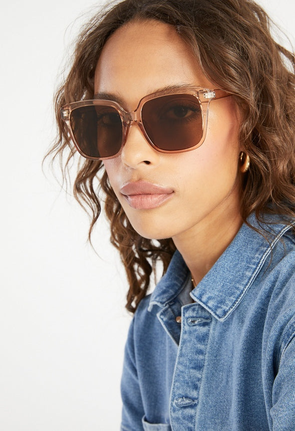 Classic Wayfarer Sunglasses Beige/Smoke
