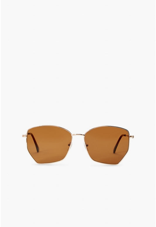 HEXAGON SUNGLASSES Gold/ Brown